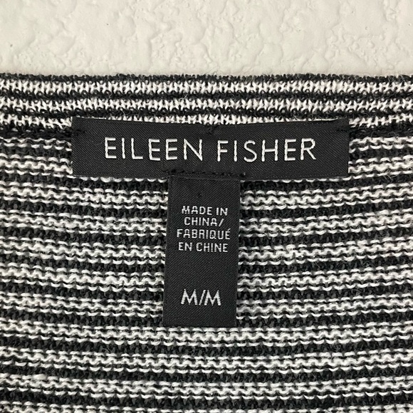 Eileen Fisher 100% Organic Linen Long Sleeve Lightweight Sweater Micro Pocket - Picture 3 of 4
